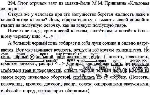 ГДЗ Російська мова 8 клас сторінка 294
