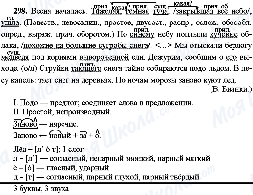 ГДЗ Російська мова 8 клас сторінка 298