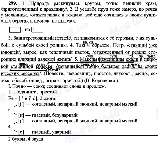 ГДЗ Російська мова 8 клас сторінка 299