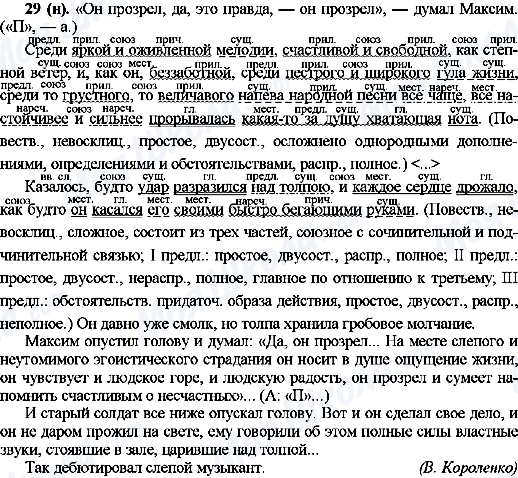 ГДЗ Російська мова 10 клас сторінка 29(н)