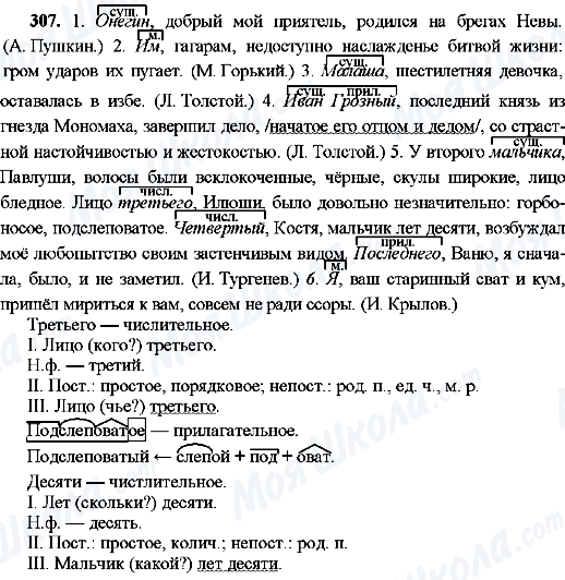 ГДЗ Русский язык 8 класс страница 307