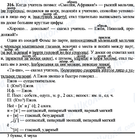 ГДЗ Русский язык 8 класс страница 316