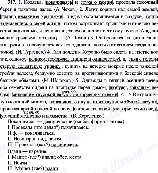 ГДЗ Російська мова 8 клас сторінка 317