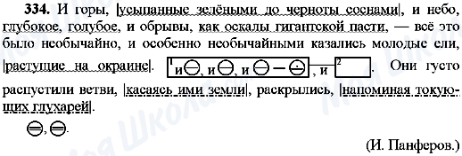 ГДЗ Російська мова 8 клас сторінка 334