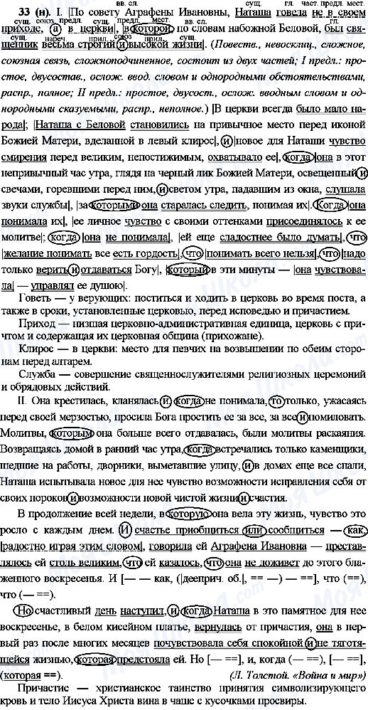 ГДЗ Русский язык 10 класс страница 33(н)