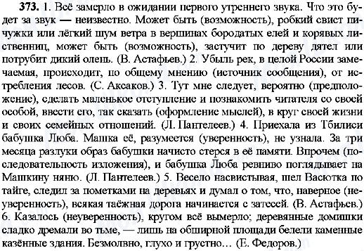 ГДЗ Російська мова 8 клас сторінка 373