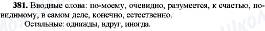ГДЗ Російська мова 8 клас сторінка 381