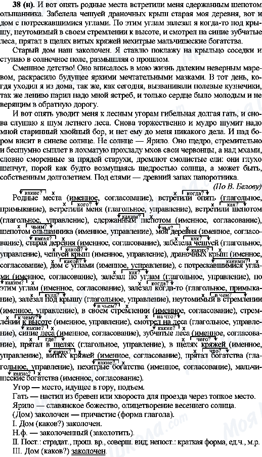 ГДЗ Російська мова 10 клас сторінка 38(н)
