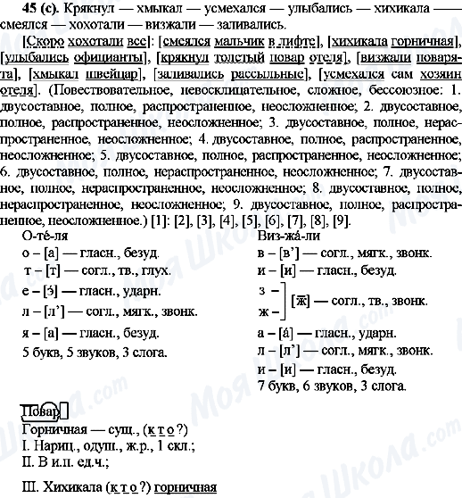 ГДЗ Російська мова 10 клас сторінка 45(с)