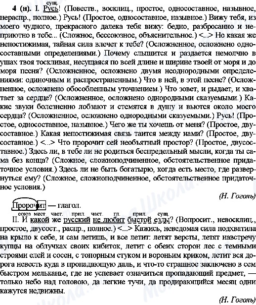 ГДЗ Російська мова 10 клас сторінка 4(н)