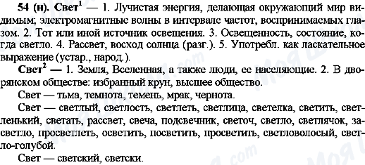 ГДЗ Російська мова 10 клас сторінка 54(н)