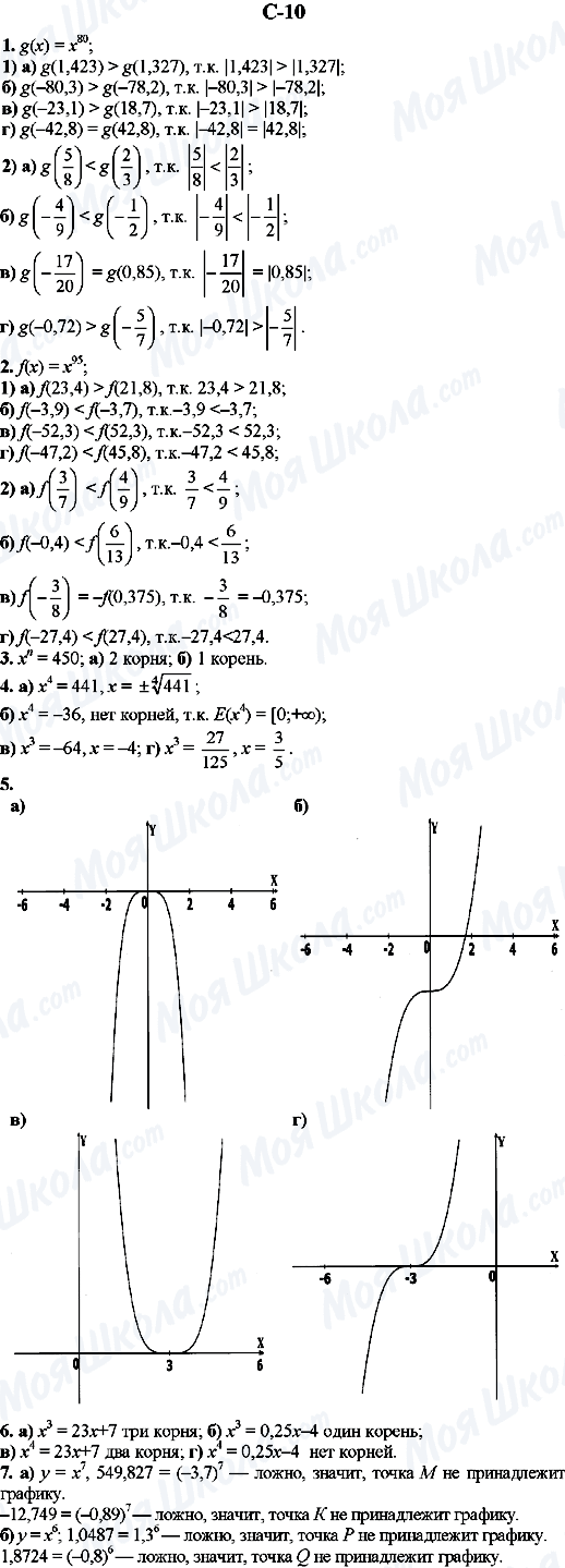 ГДЗ Алгебра 9 класс страница C-10