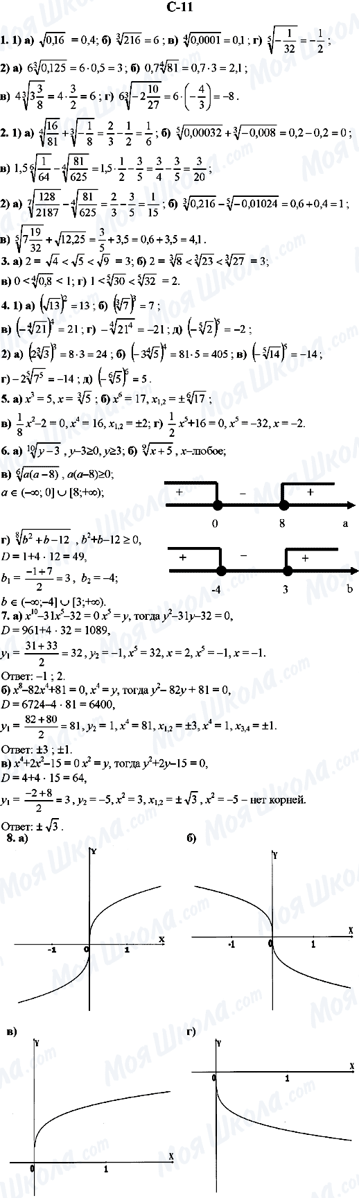 ГДЗ Алгебра 9 класс страница C-11