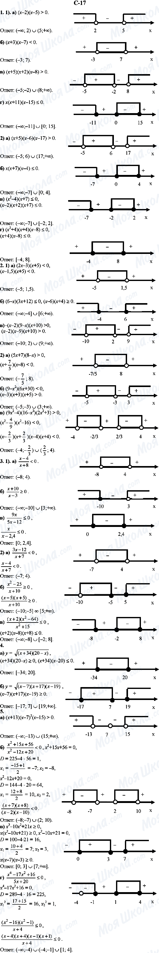 ГДЗ Алгебра 9 класс страница C-17