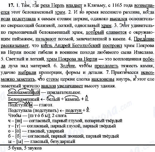 ГДЗ Російська мова 8 клас сторінка 17