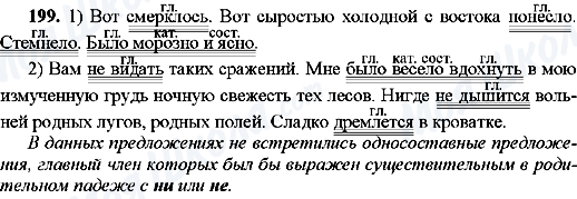 ГДЗ Російська мова 8 клас сторінка 199