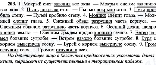 ГДЗ Російська мова 8 клас сторінка 203