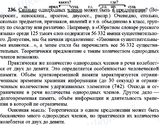 ГДЗ Російська мова 8 клас сторінка 236