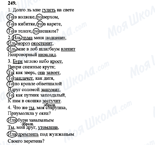 ГДЗ Русский язык 8 класс страница 249