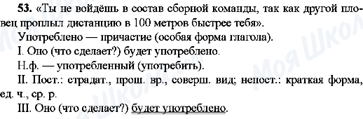 ГДЗ Російська мова 8 клас сторінка 53