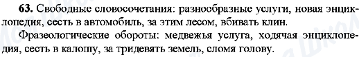 ГДЗ Російська мова 8 клас сторінка 63