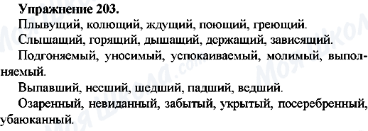 ГДЗ Російська мова 7 клас сторінка Упр.203