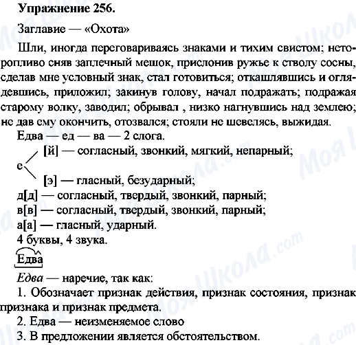ГДЗ Російська мова 7 клас сторінка Упр.256
