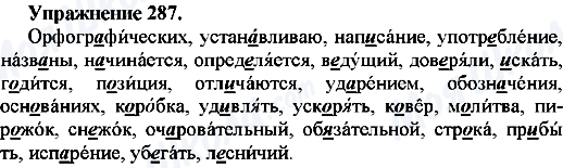 ГДЗ Російська мова 7 клас сторінка Упр.287