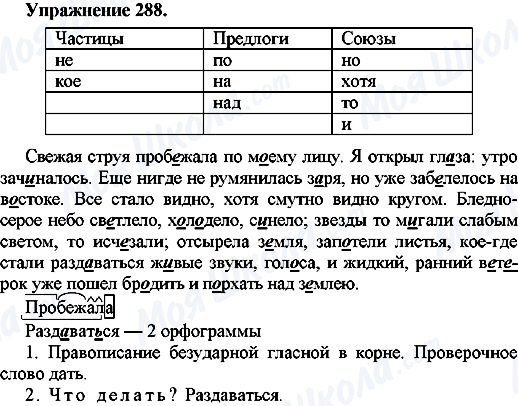 ГДЗ Російська мова 7 клас сторінка Упр.288