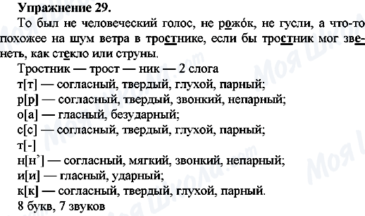 ГДЗ Російська мова 7 клас сторінка Упр.29