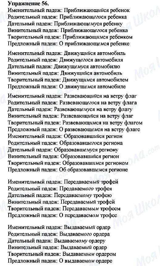 ГДЗ Російська мова 7 клас сторінка Упр.56