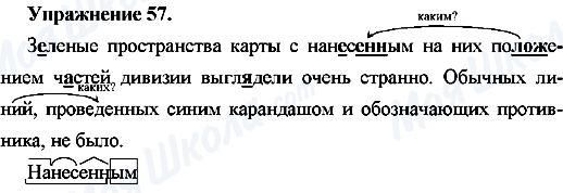 ГДЗ Російська мова 7 клас сторінка Упр.57