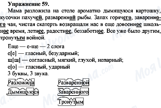 ГДЗ Російська мова 7 клас сторінка Упр.59