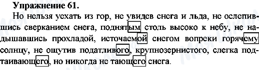 ГДЗ Російська мова 7 клас сторінка Упр.61
