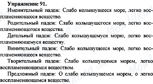 ГДЗ Російська мова 7 клас сторінка Упр.91
