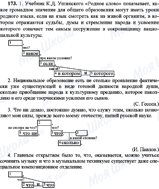 ГДЗ Русский язык 9 класс страница 173