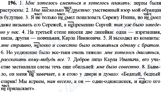 ГДЗ Російська мова 9 клас сторінка 196