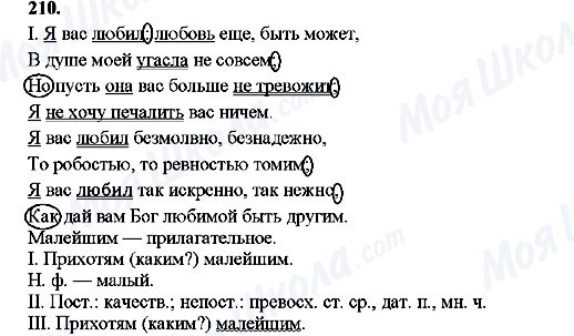 ГДЗ Русский язык 9 класс страница 210