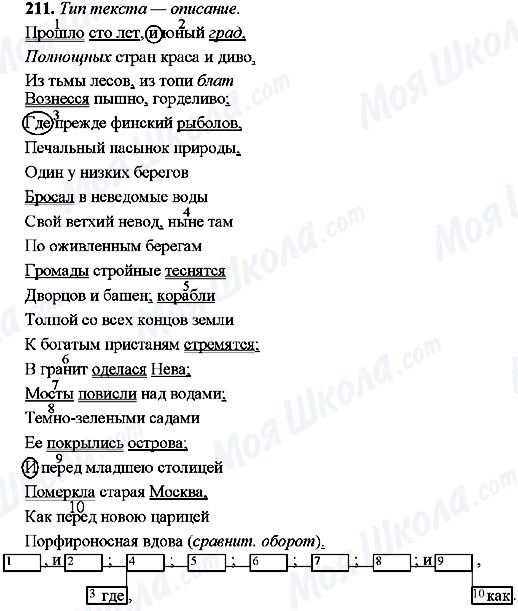 ГДЗ Російська мова 9 клас сторінка 211
