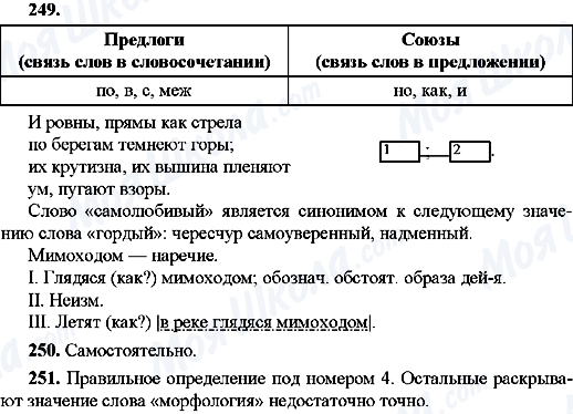 ГДЗ Русский язык 9 класс страница 249