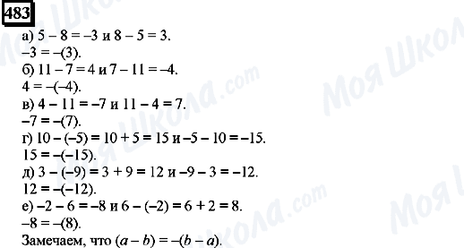 ГДЗ Математика 6 класс страница 483