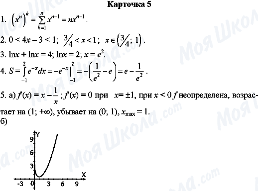 ГДЗ Алгебра 11 класс страница Карточка-5