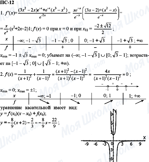 ГДЗ Алгебра 11 класс страница пс-12