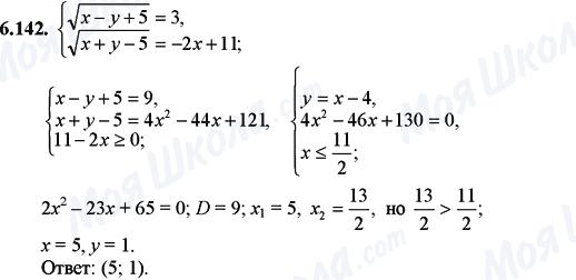 ГДЗ Математика 11 класс страница 6.142