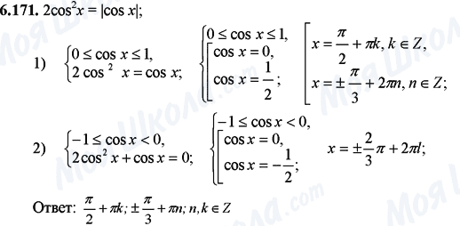 ГДЗ Математика 11 клас сторінка 6.171