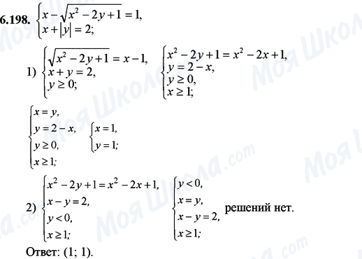 ГДЗ Математика 11 клас сторінка 6.198