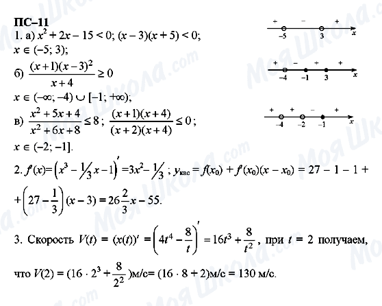 ГДЗ Алгебра 11 класс страница пс-11