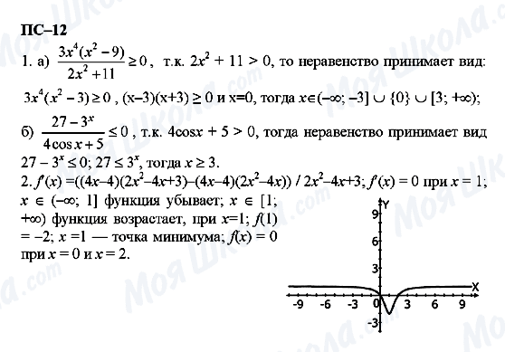 ГДЗ Алгебра 11 клас сторінка пс-12