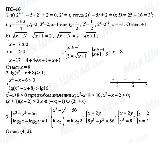 ГДЗ Алгебра 11 клас сторінка пс-16