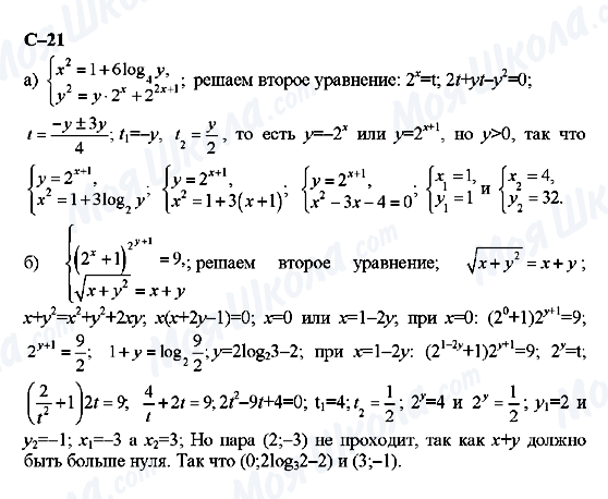 ГДЗ Алгебра 11 клас сторінка с-21